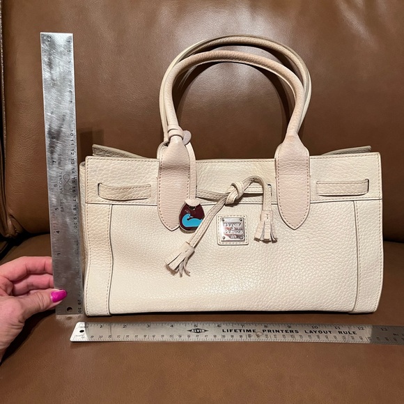 Dooney & Bourke Handbags - Dooney & Bourke Ivory Leather Alto Mini Satchel